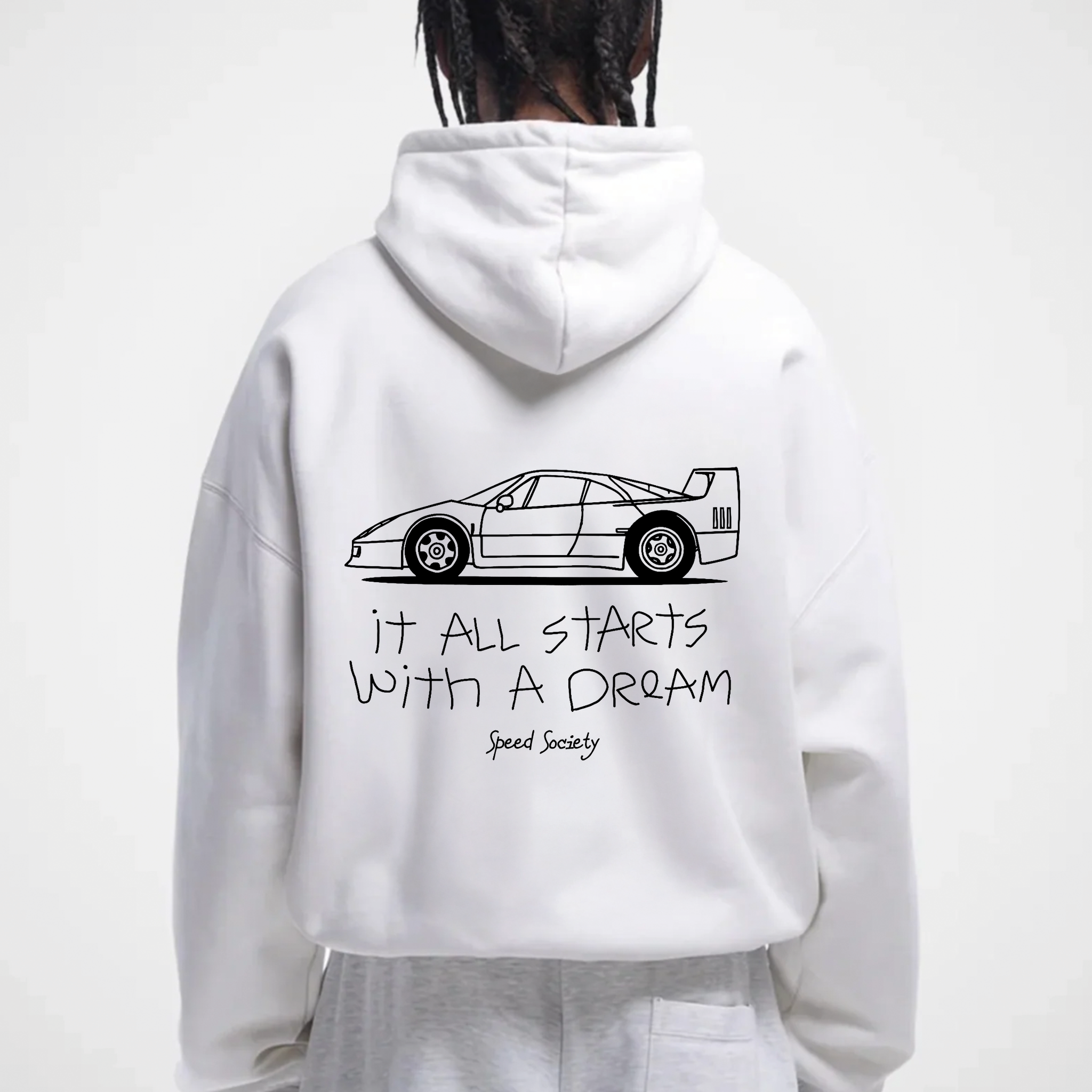 IT ALL STARTS WITH A DREAM FERRARI HOODIE