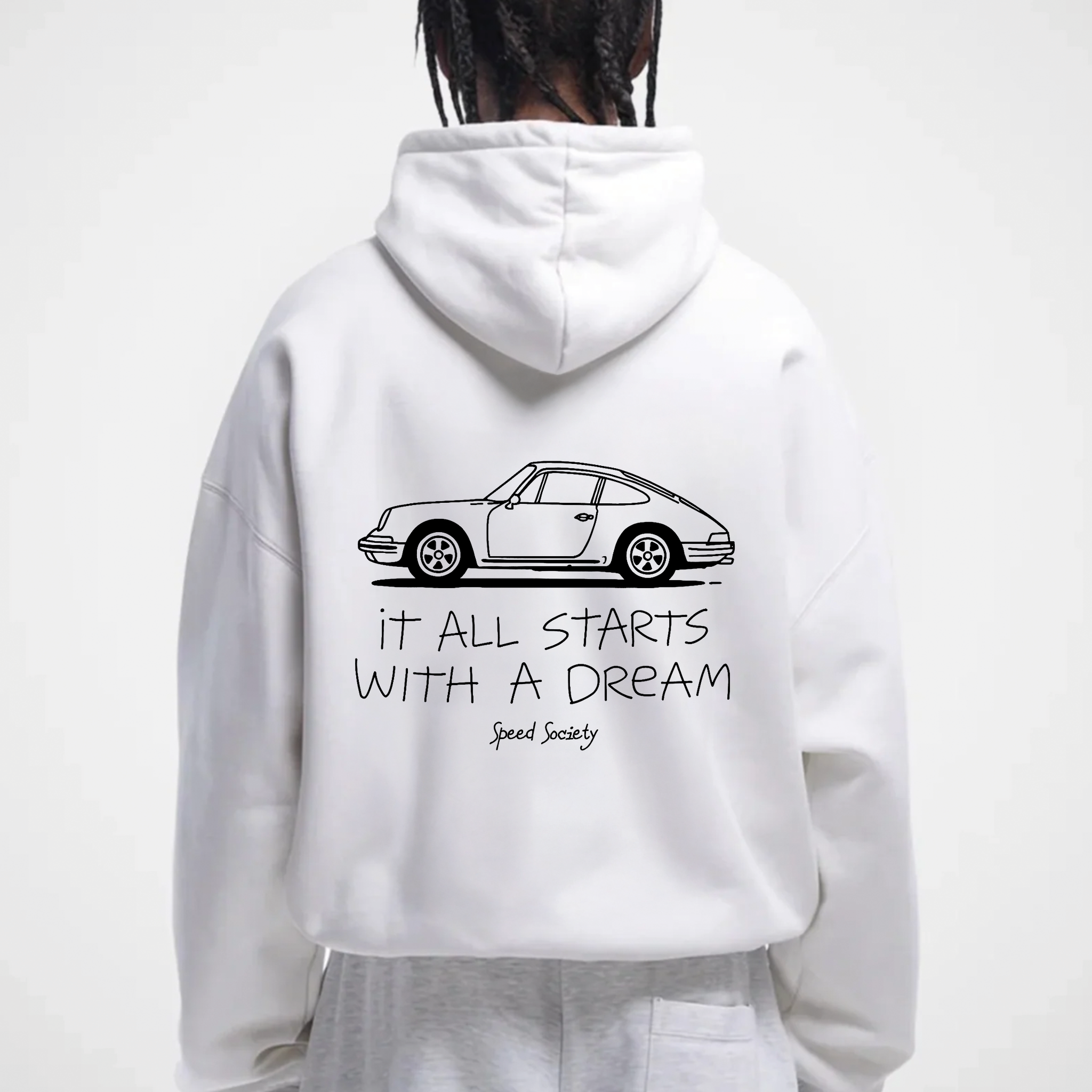 IT ALL STARTS WITH A DREAM PORSCHE HOODIE