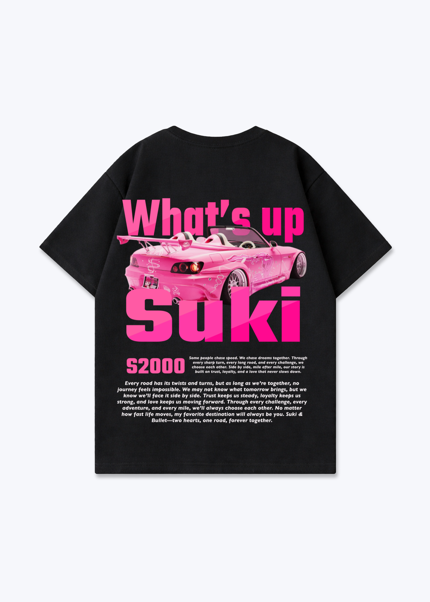 WHAT'S UP SUKI SHIRT - Black Back (Designed)