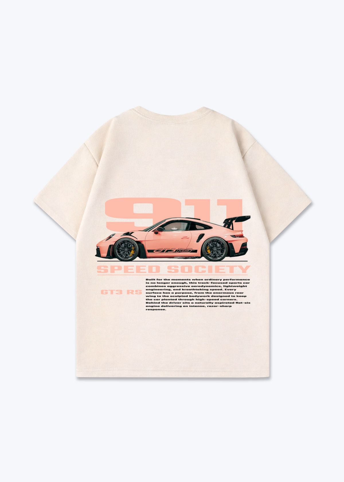 911 Shirt - Beige Back (Designed)