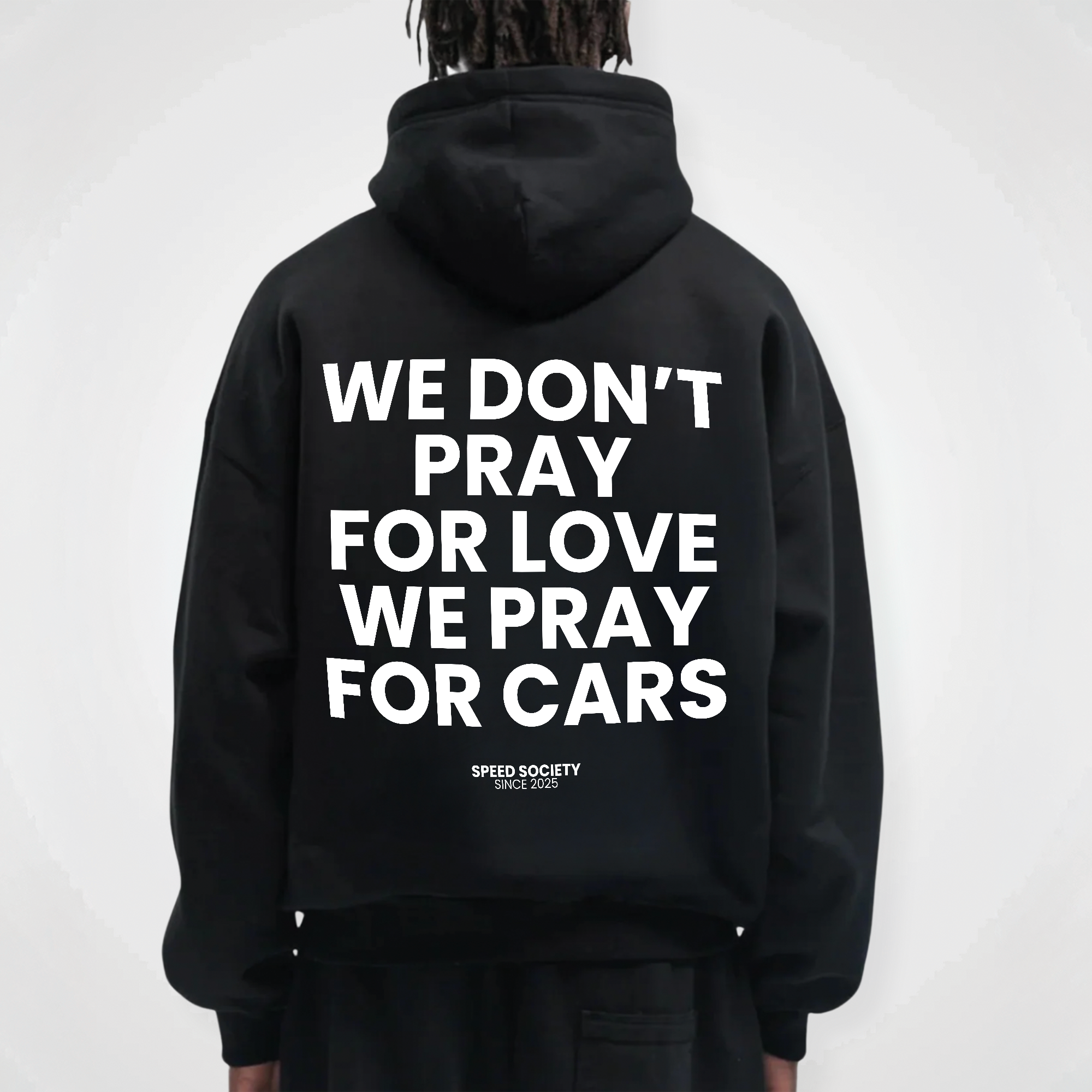 WE PRAY FOR CARS HOODIE