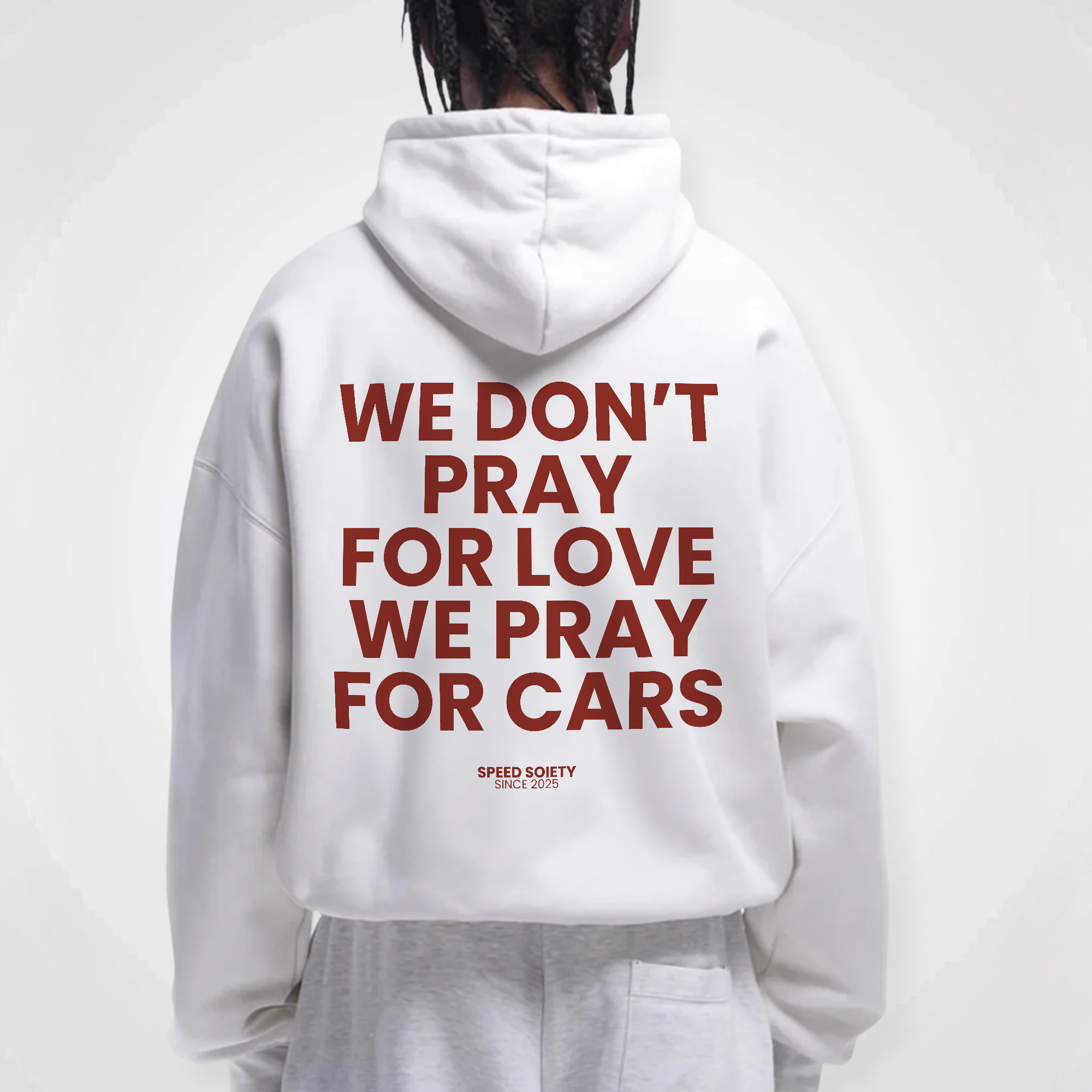 WE PRAY FOR CARS HOODIE