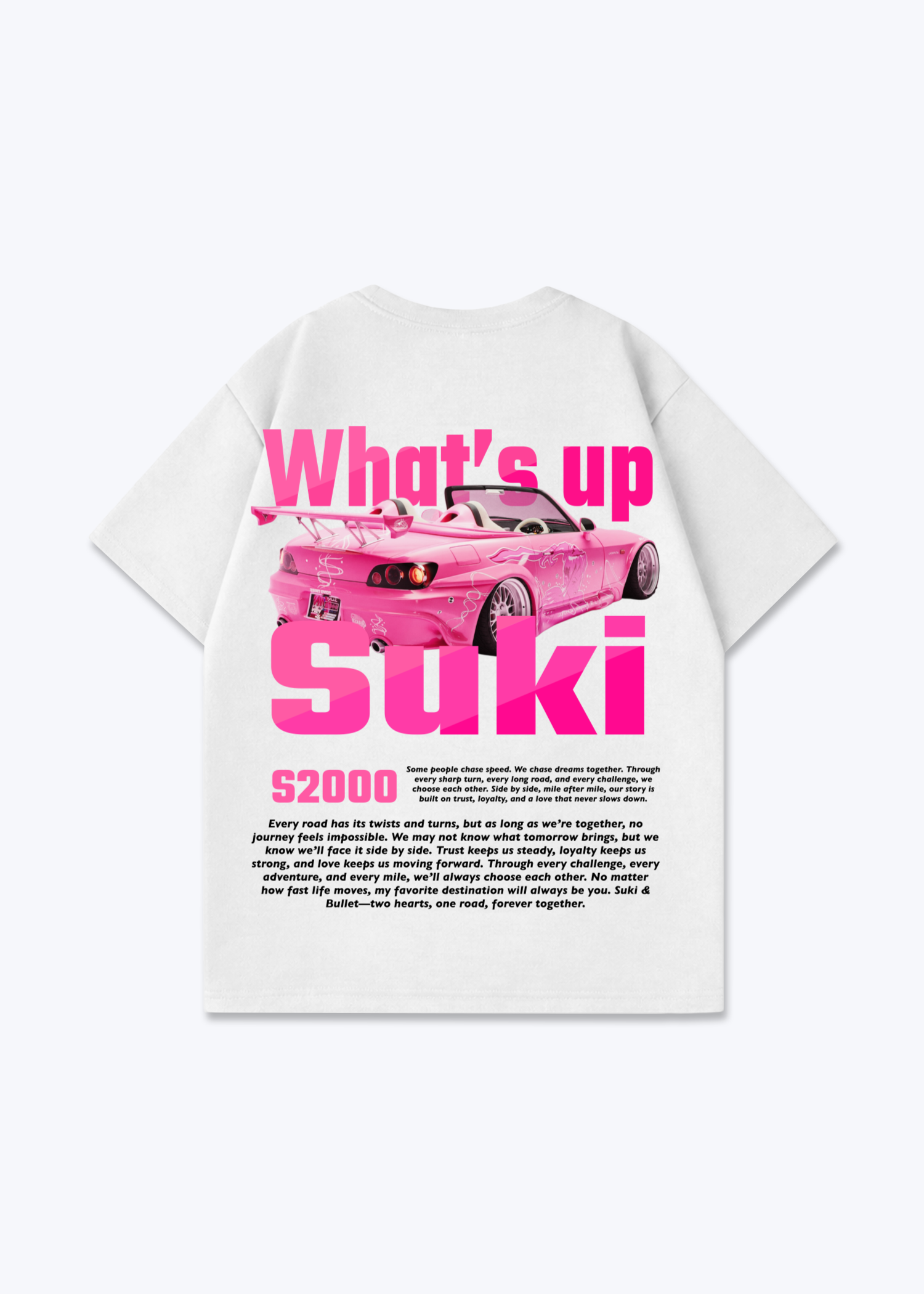WHAT'S UP SUKI SHIRT - White Back (Designed)