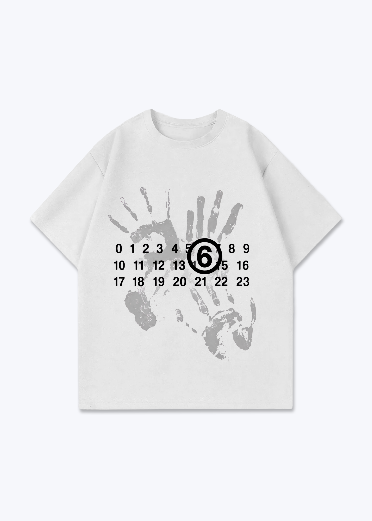 Oversized Shirt - White Front (Designed)